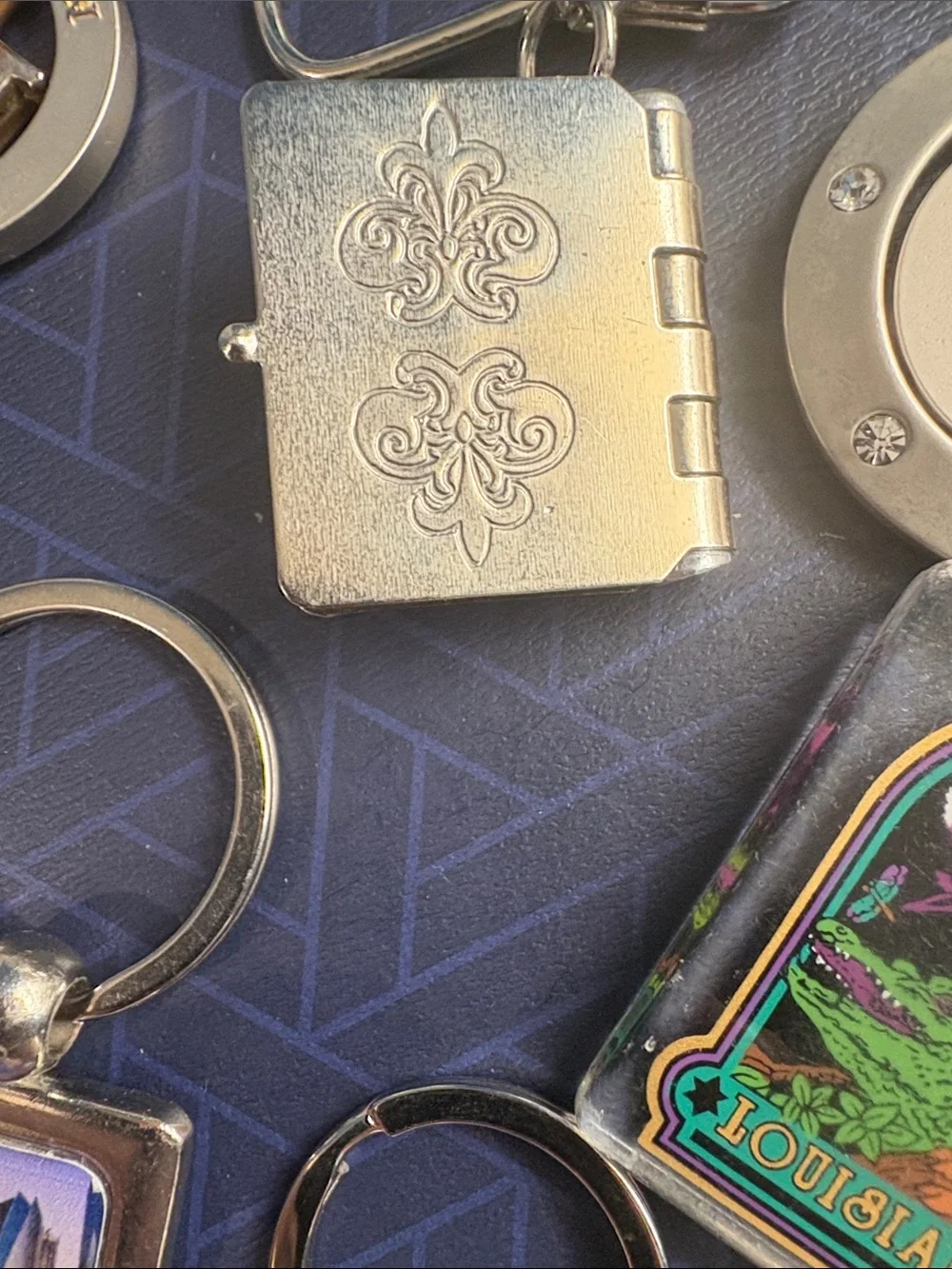Assorted Travel & Souvenir Keychain Lot - Colorful Metal Accents